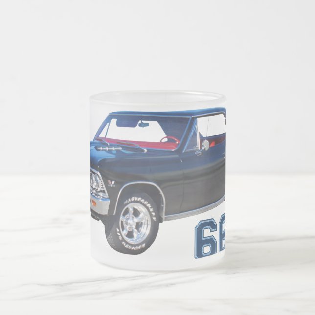 Café Vidro Jateado 66 caneca de Chevy Chevelle SS (Centro)