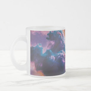 Café Vidro Jateado Arte de Nebulosa Espacial Abstrata - Caneca Colori