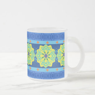 Café Vidro Jateado Caneca 02 do azulejo de Morroccan
