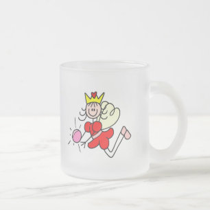 Café Vidro Jateado Caneca com Figura de Palito com Bola de Cristal