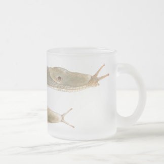 Café Vidro Jateado Caneca da Aquarela do columbianus de Ariolimax