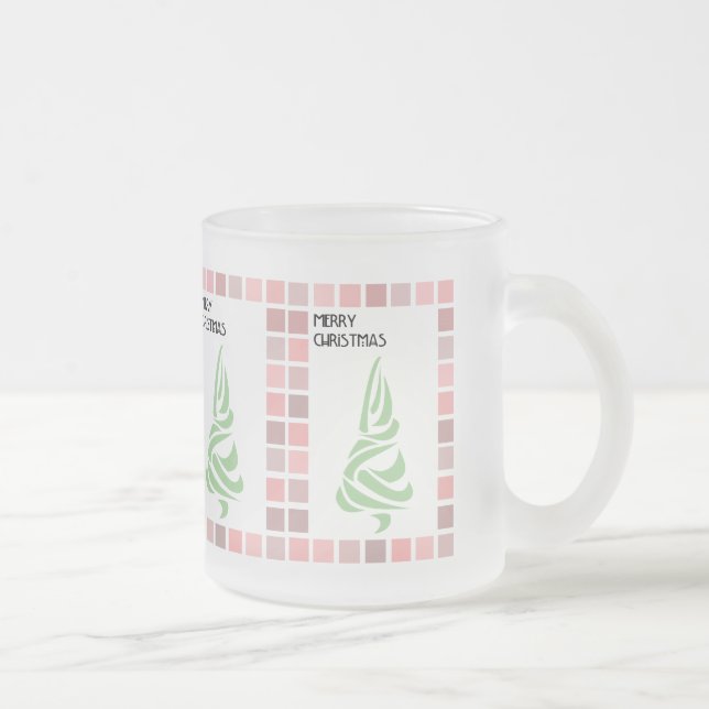 Café Vidro Jateado Caneca da árvore de Natal (Direita)