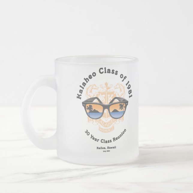 Café Vidro Jateado Caneca da reunião de Kalaheo (Esquerda)