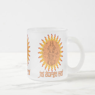 Café Vidro Jateado Caneca das mães de Durga