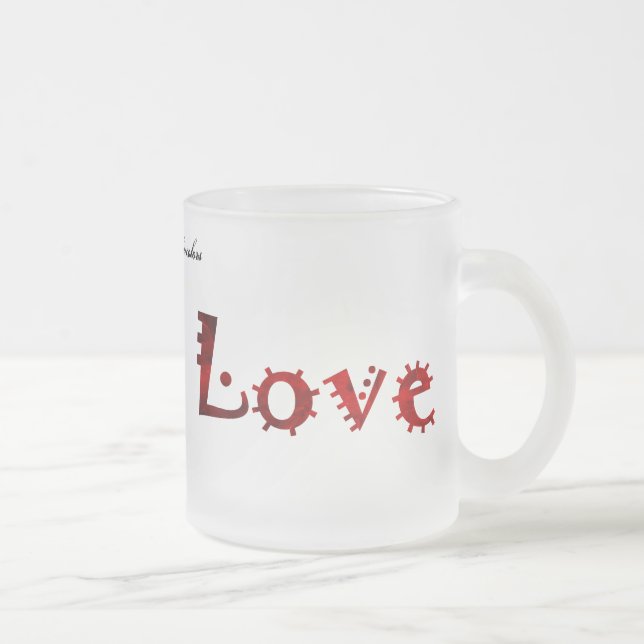 Café Vidro Jateado Caneca de Amor Selvagem (Direita)