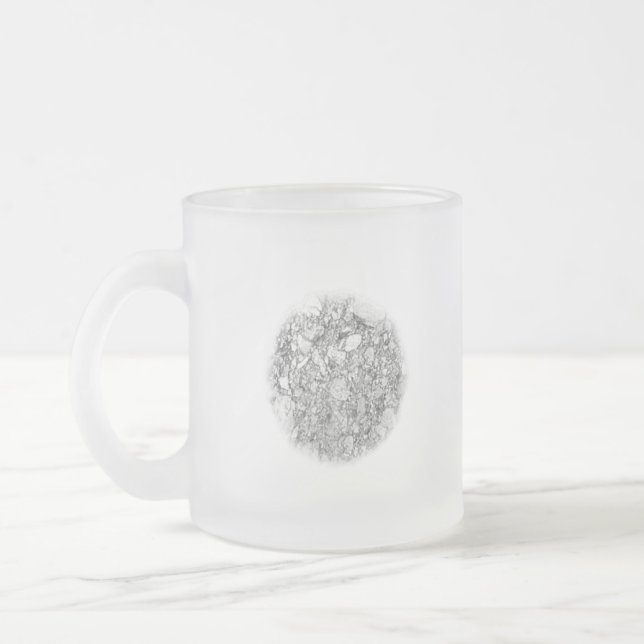 CAFÉ VIDRO JATEADO CANECA DE ARTE E DESIGN (Esquerda)