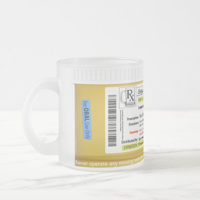 Café Vidro Jateado Caneca de cerveja CustomizeAbles da prescrição de (Esquerda)