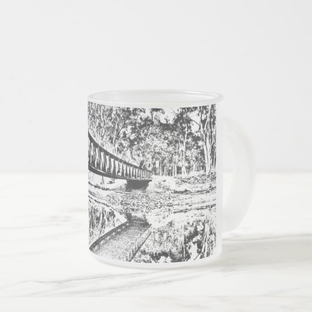 Café Vidro Jateado caneca de cerveja de fosco 296 ml (Frente Esquerda)