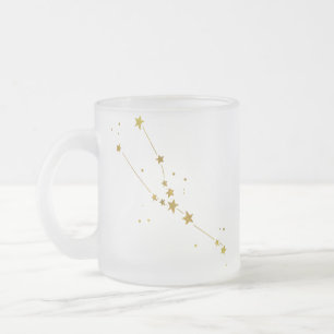 Café Vidro Jateado Caneca de cerveja do fosco do zodíaco do Taurus