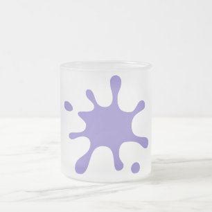 Café Vidro Jateado Caneca de cor azul