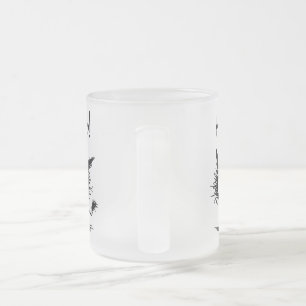 Café Vidro Jateado Caneca de desenho engraçado de gato "Socorro! Tenh