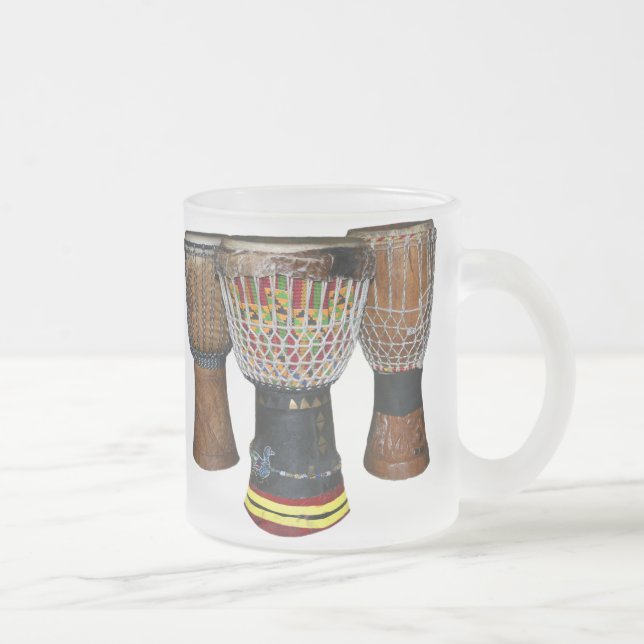 Café Vidro Jateado Caneca de Djembe (Direita)
