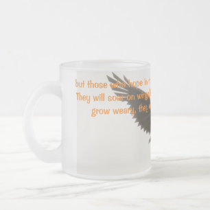 Café Vidro Jateado Caneca de Eagle do fosco 31 de Isaiah 40