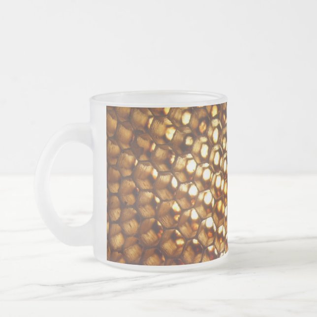 Café Vidro Jateado Caneca de mel, presente perfeito para apicultor (Esquerda)