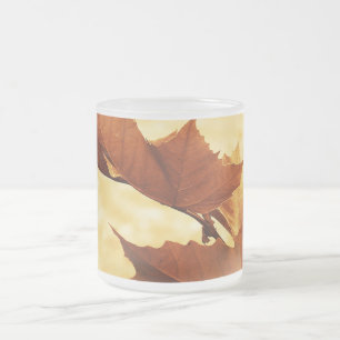 Café Vidro Jateado Caneca de Outono