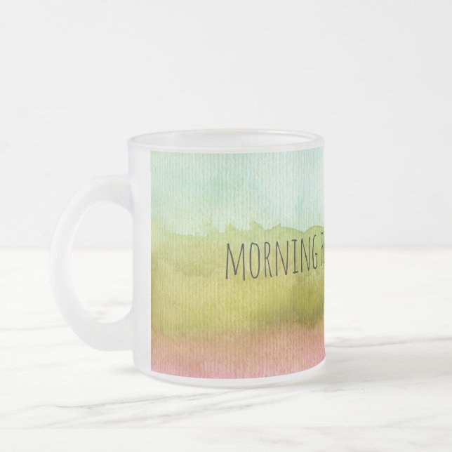 Café Vidro Jateado Caneca de Pessoa Matinal (Esquerda)