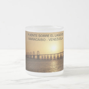 Café Vidro Jateado Caneca de Puente sobre el Lago de Maracaibo.