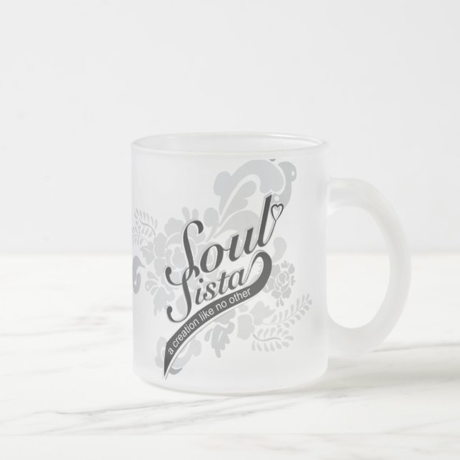 Café Vidro Jateado Caneca de Sista Frost 11oz da alma (Direita)