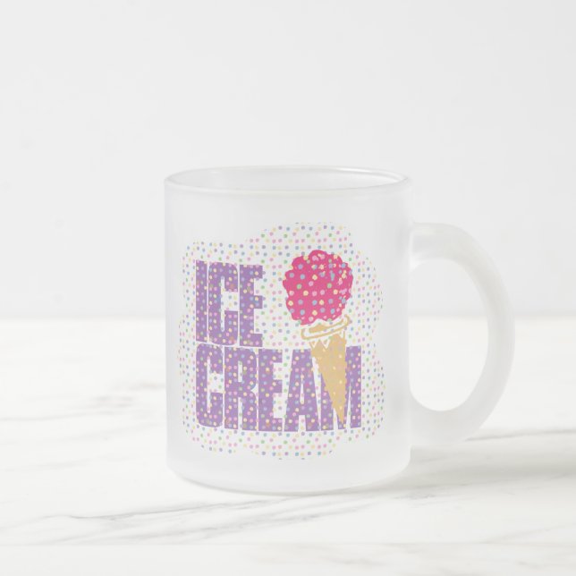 Café Vidro Jateado Caneca de Sorvete (Direita)