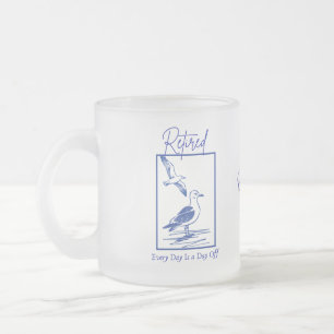 Café Vidro Jateado Caneca de Viagem para Aposentadoria Presente