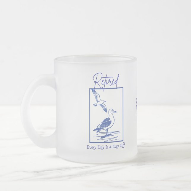 Café Vidro Jateado Caneca de Viagem para Aposentadoria Presente (Esquerda)