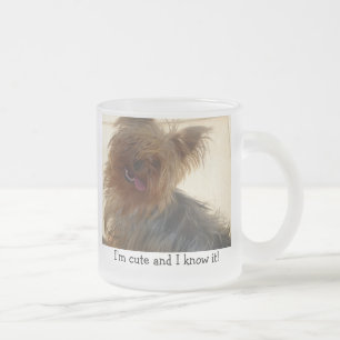 Café Vidro Jateado Caneca de Yorkie