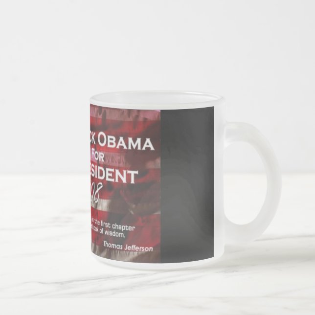 Café Vidro Jateado Caneca do fosco de Barack Obama (Direita)