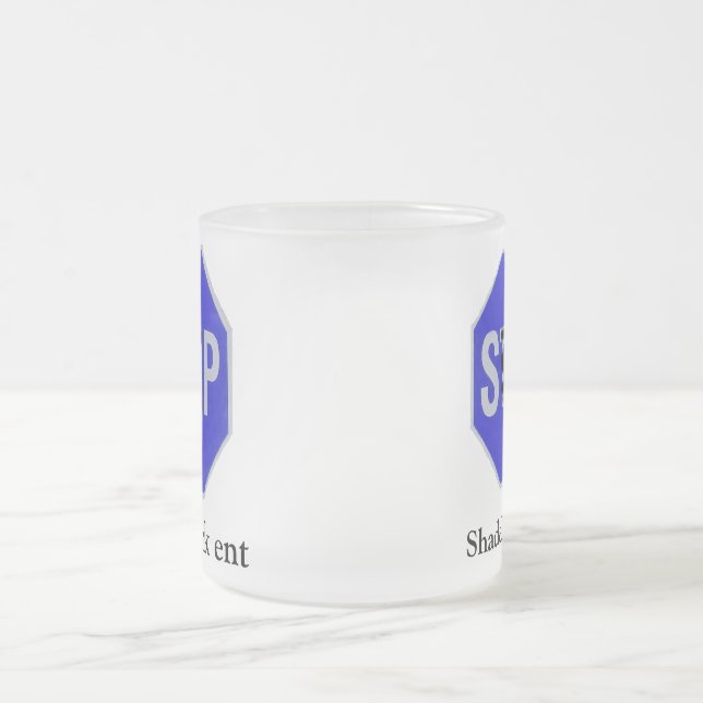Café Vidro Jateado CANECA do fosco de BLUShadeTree (Centro)