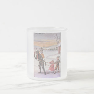 Café Vidro Jateado Caneca do fosco de Krampus