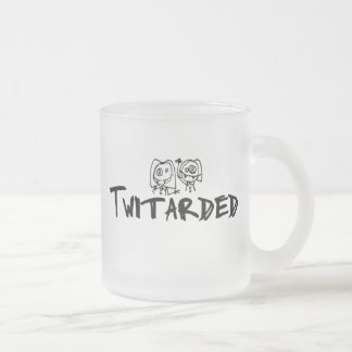 Café Vidro Jateado Caneca do fosco do logotipo de Twitarded