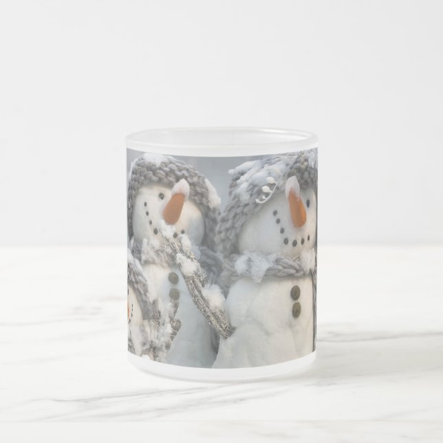 Café Vidro Jateado Caneca do Natal dos bonecos de neve (Centro)