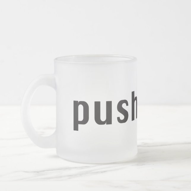 Café Vidro Jateado caneca fosca de pushwood (Esquerda)