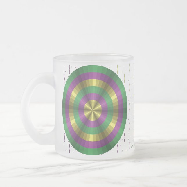 Café Vidro Jateado Caneca Ilusão de Mardi Gras (Esquerda)