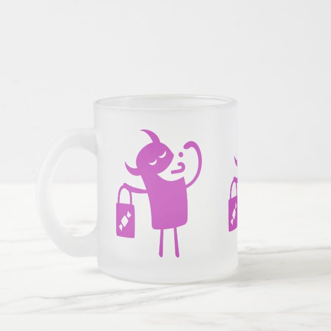 Café Vidro Jateado Caneca Monstro de Halloween para Quem Faz ou Receb (Esquerda)