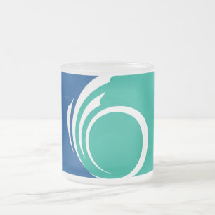 Café Vidro Jateado Caneca pequena fosca com a bandeira de Ottawa
