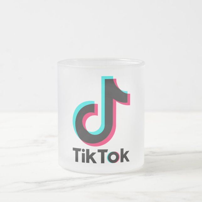 Café Vidro Jateado caneca TikTok de alta qualidade (Centro)