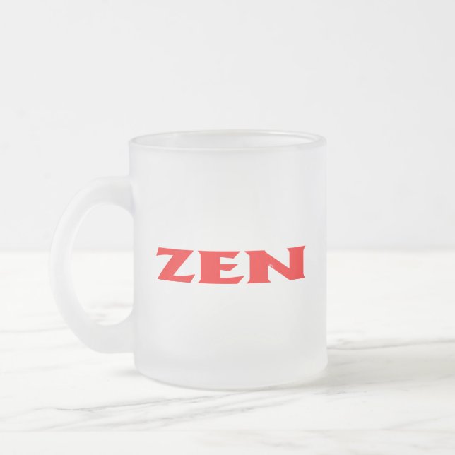 Café Vidro Jateado Caneca vermelha de fosco (Esquerda)