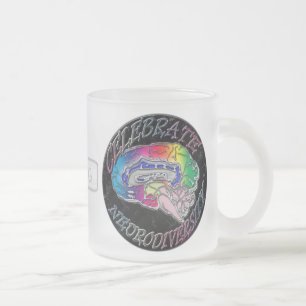 Café Vidro Jateado Comemore a caneca Monogrammed de Neurodiversity