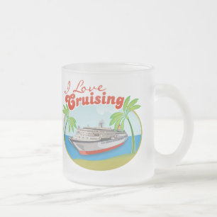 Café Vidro Jateado Eu Adoro Caneca Congelada de Cruzeiro