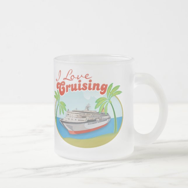 Café Vidro Jateado Eu Adoro Caneca Congelada de Cruzeiro (Direita)