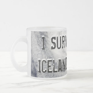 Café Vidro Jateado Eu sobrevivi à caneca do vulcão de Islândia