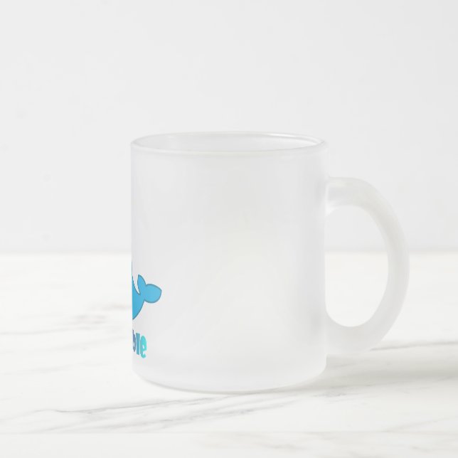 Café Vidro Jateado Eu sou caneca adorável de Narwhal (Direita)