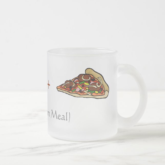 Café Vidro Jateado Fatia da pizza - caneca de cerveja engraçada da (Direita)