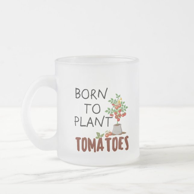Café Vidro Jateado Fosco de caneca com citação engraçada de jardinage (Esquerda)