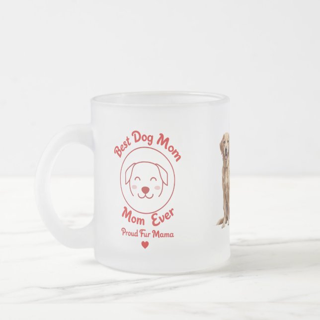 Café Vidro Jateado Melhor Cachorro Mãe De Uma Caneca De Fosco - Mães  (Esquerda)