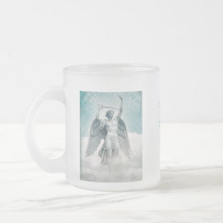 Café Vidro Jateado Olho laser de Arcanel Michael Deus, caneca fosco
