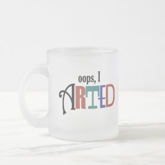 Café Vidro Jateado Oops, caneca de I Arted