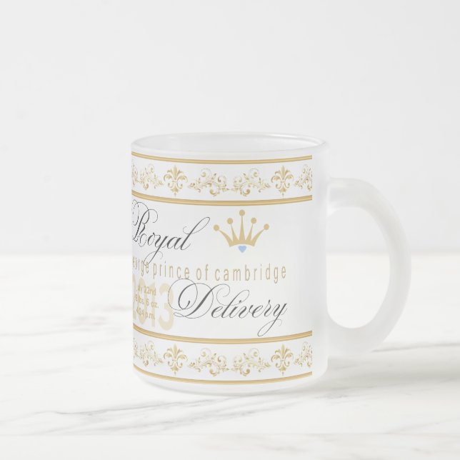 Café Vidro Jateado Príncipe de George da caneca real do bebê de (Direita)