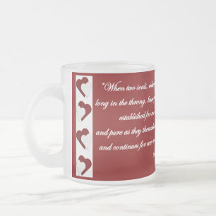 Café Vidro Jateado Quando duas almas… Caneca das citações de Vict
