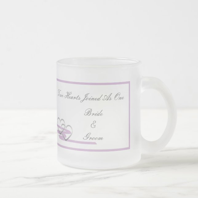 Café Vidro Jateado Roxo da caneca de dois corações (Direita)